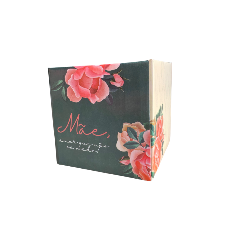 Cachepot Quadrado "Amor Que Não Se Mede" Pote 15 (Dia Das Mães)