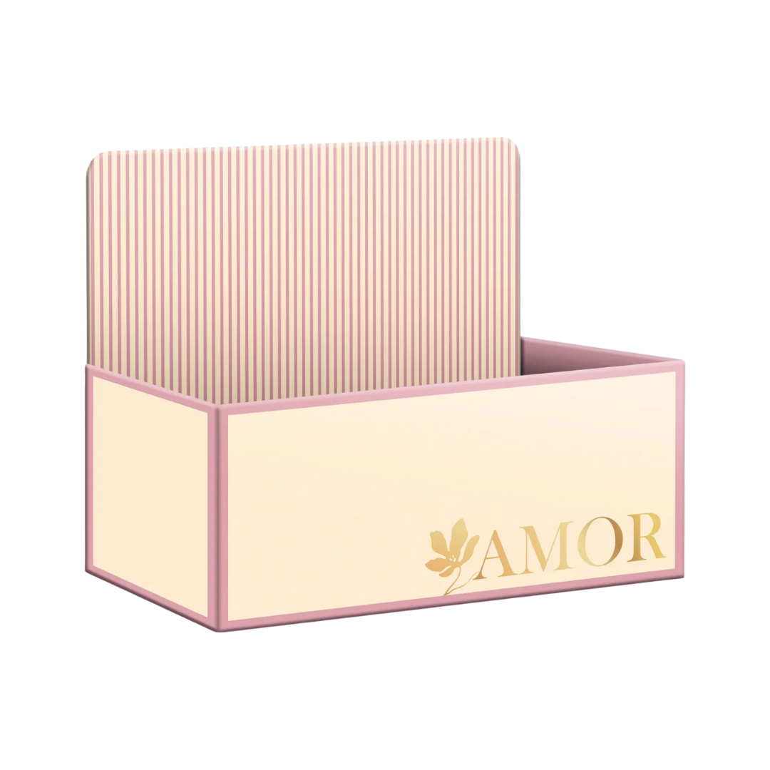 Caixa Display C/Hot Stamping Harmonia 21x9x12cm Barbante/Rose (Dia Das Mães)