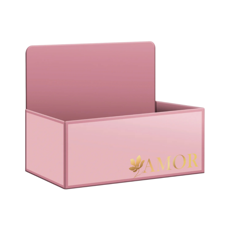 Caixa Display C/Hot Stamping Harmonia 27,5x11,5x18,5cm Rose/Ouro (Dia Das Mães)