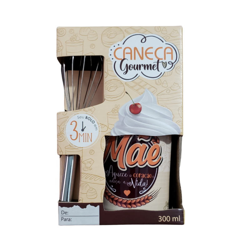 Caneca Gourmet "Mãe Aquece O Coração E Adoça A Vida" 300ml (Dia Das Mães)