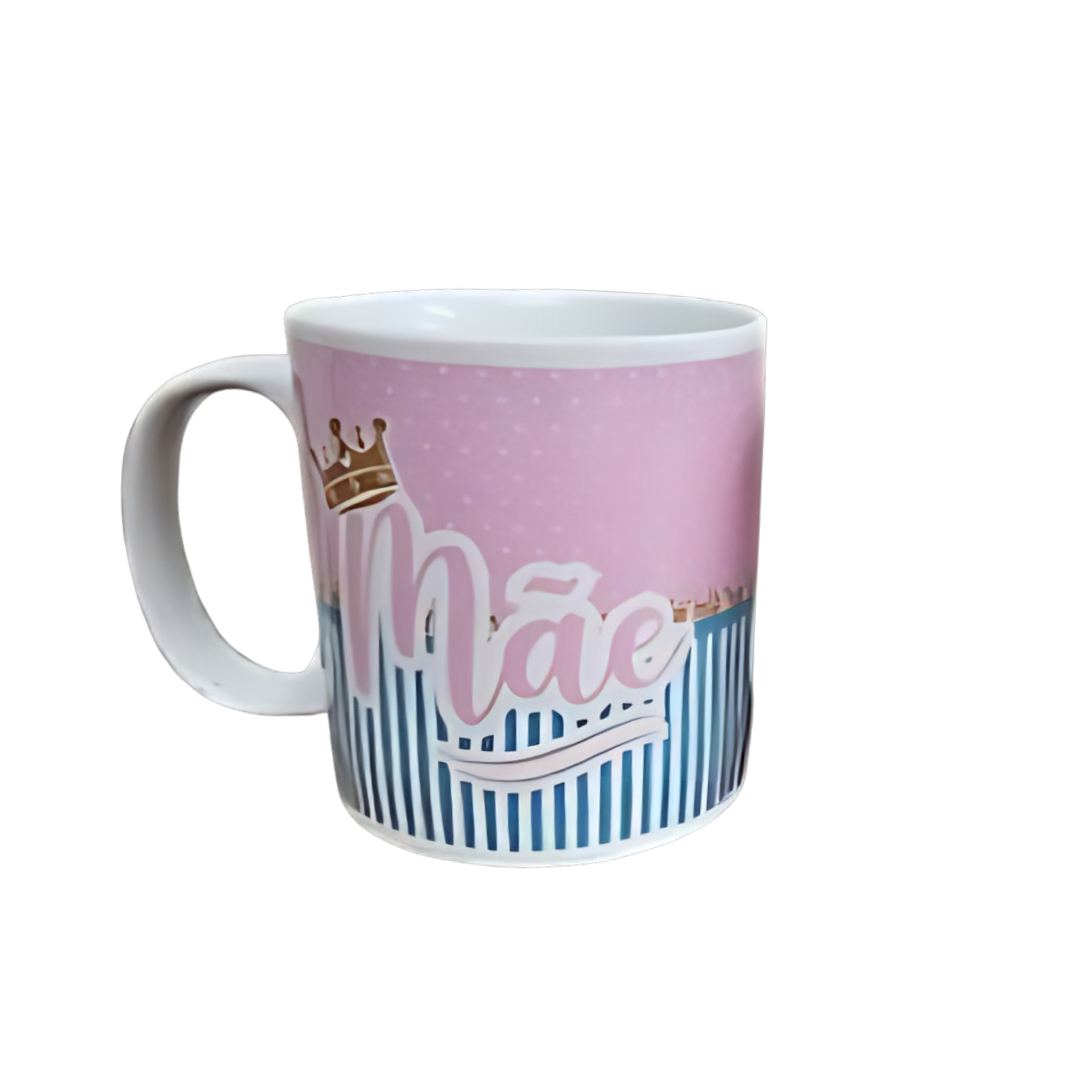 Caneca "Mãe Minha Rainha" (Dia Das Mães)
