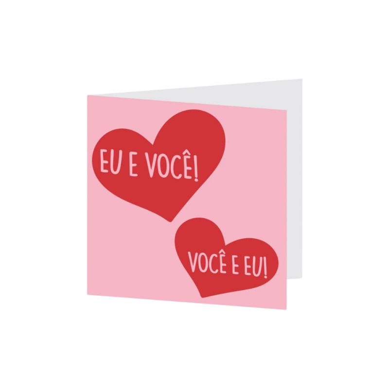 Cartão Você e Eu 09cmx09cm Rosa (Dia Das Mães)