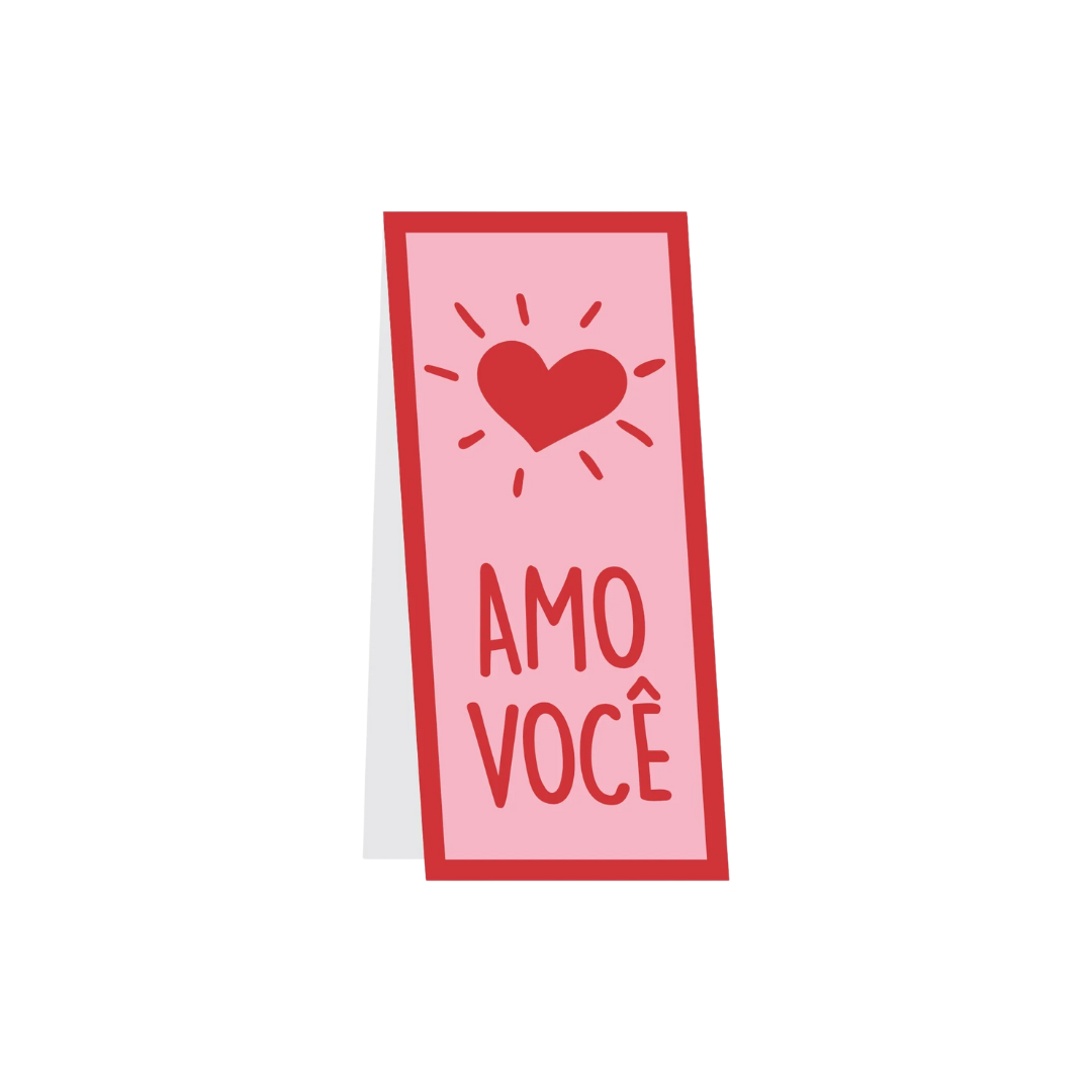 Cartão Você e Eu 11x05 cm Rosa/Vermelho (Dia Das Mães)