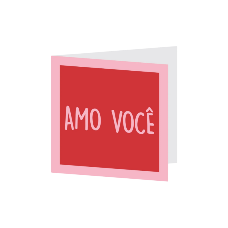 Cartão Você e Eu 09x09cm Vermelho (Dia Das Mães)