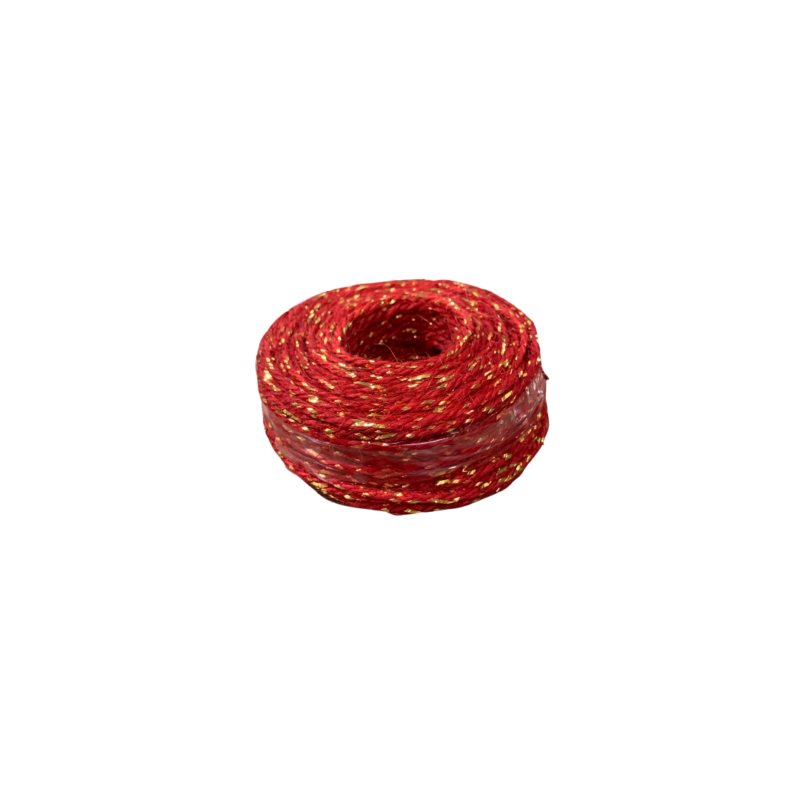 Fio De Juta Vermelho/Ouro