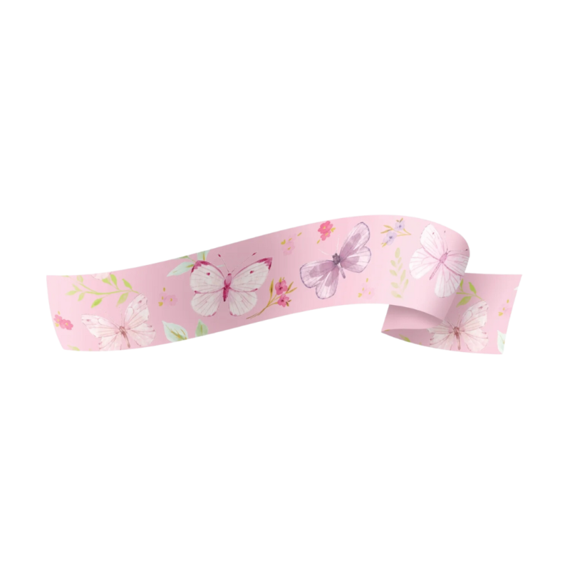 Fita Maxi Borboletas Flora Rosa (Dia Das Mães)