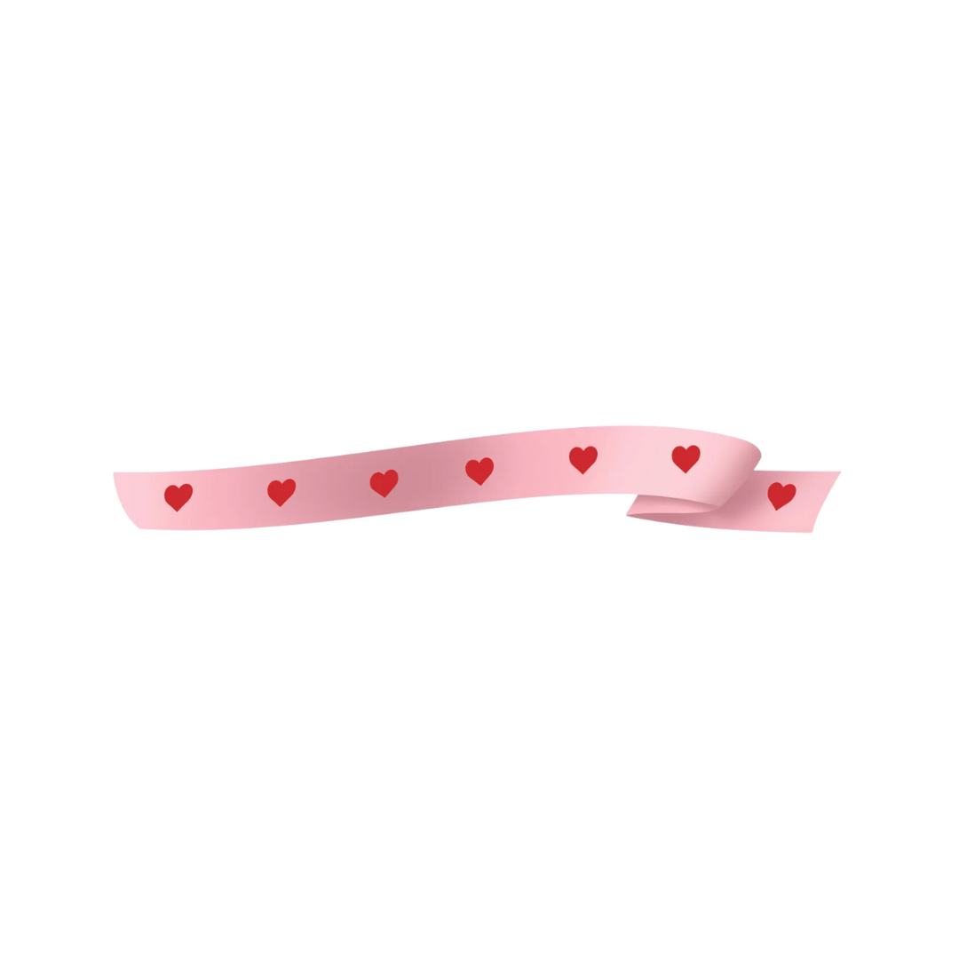 Fita Maxi Coração Você e Eu 16mmx50m Rosa/Vermelho (Dia Das Mães)