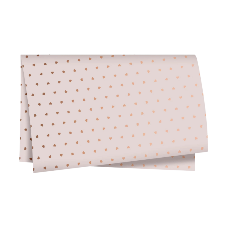 Papel Seda Coração Serena Nude/Bronze (Dia Das Mães)