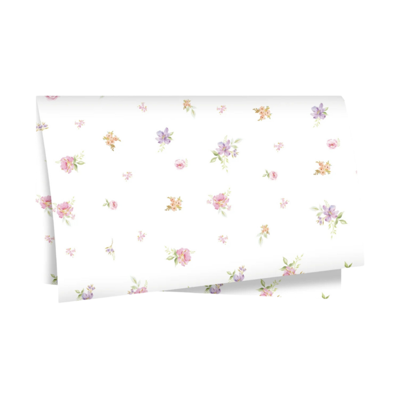 Papel Seda Flora Branco (Dia Das Mães)