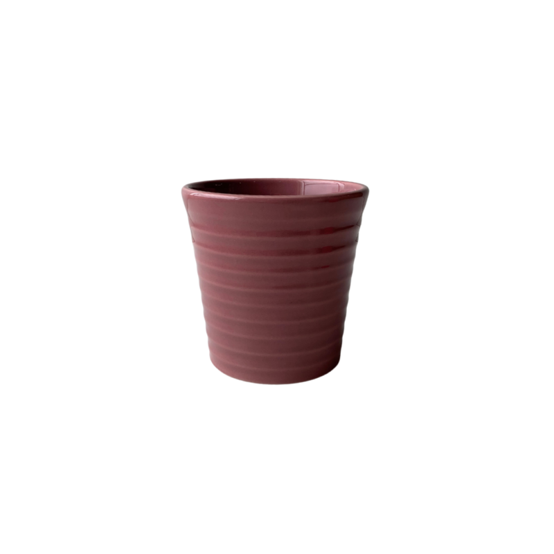 Vaso Cerâmica Brilhante Rosé Pote 11