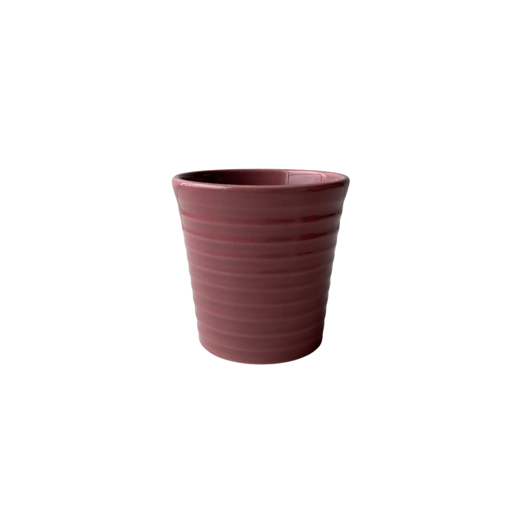 Vaso Cerâmica Brilhante Rosé Pote 11