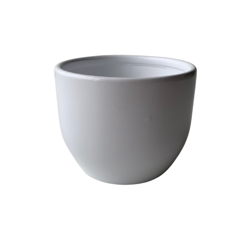 Vaso Cerâmica Eletric Branco Pote 11