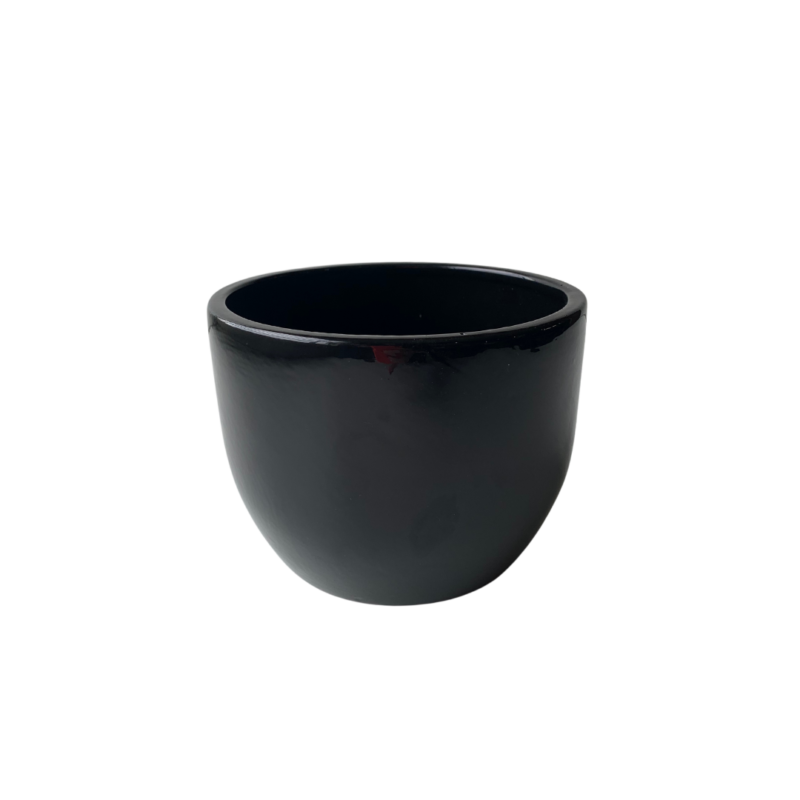 Vaso Cerâmica Eletric Preto Pote 11