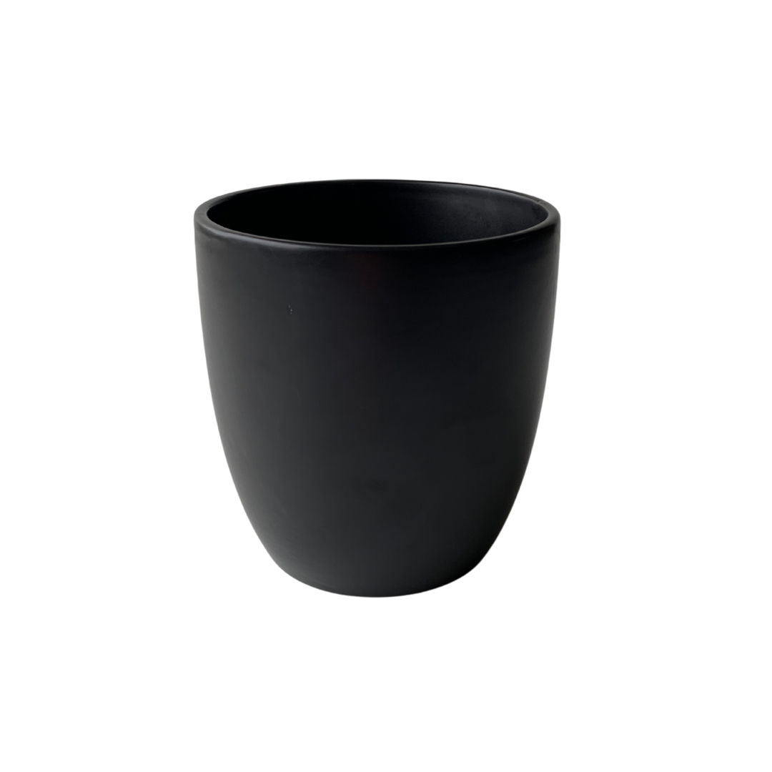 Vaso Cerâmica Mate Preto Pote 11