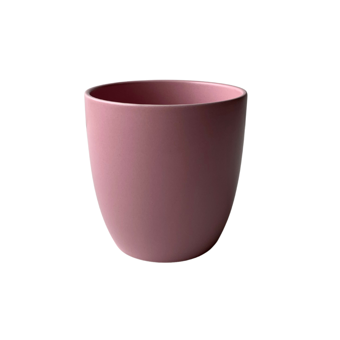 Vaso Cerâmica Mate Rosa Pote 11